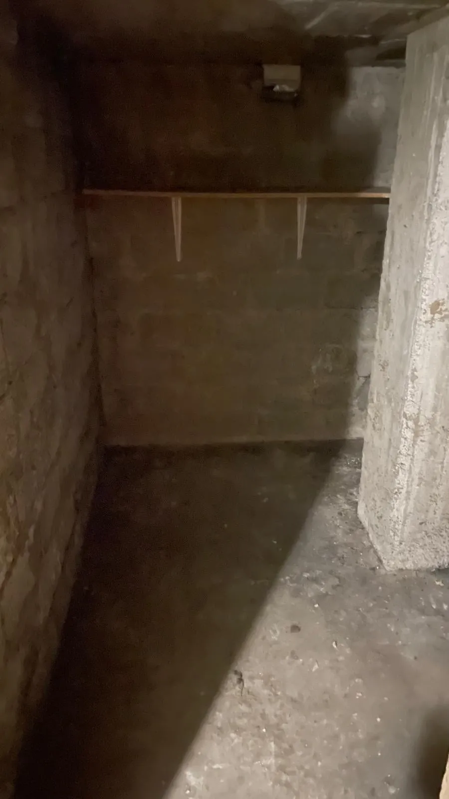 Cave vidée et nettoyée après un débarras complet