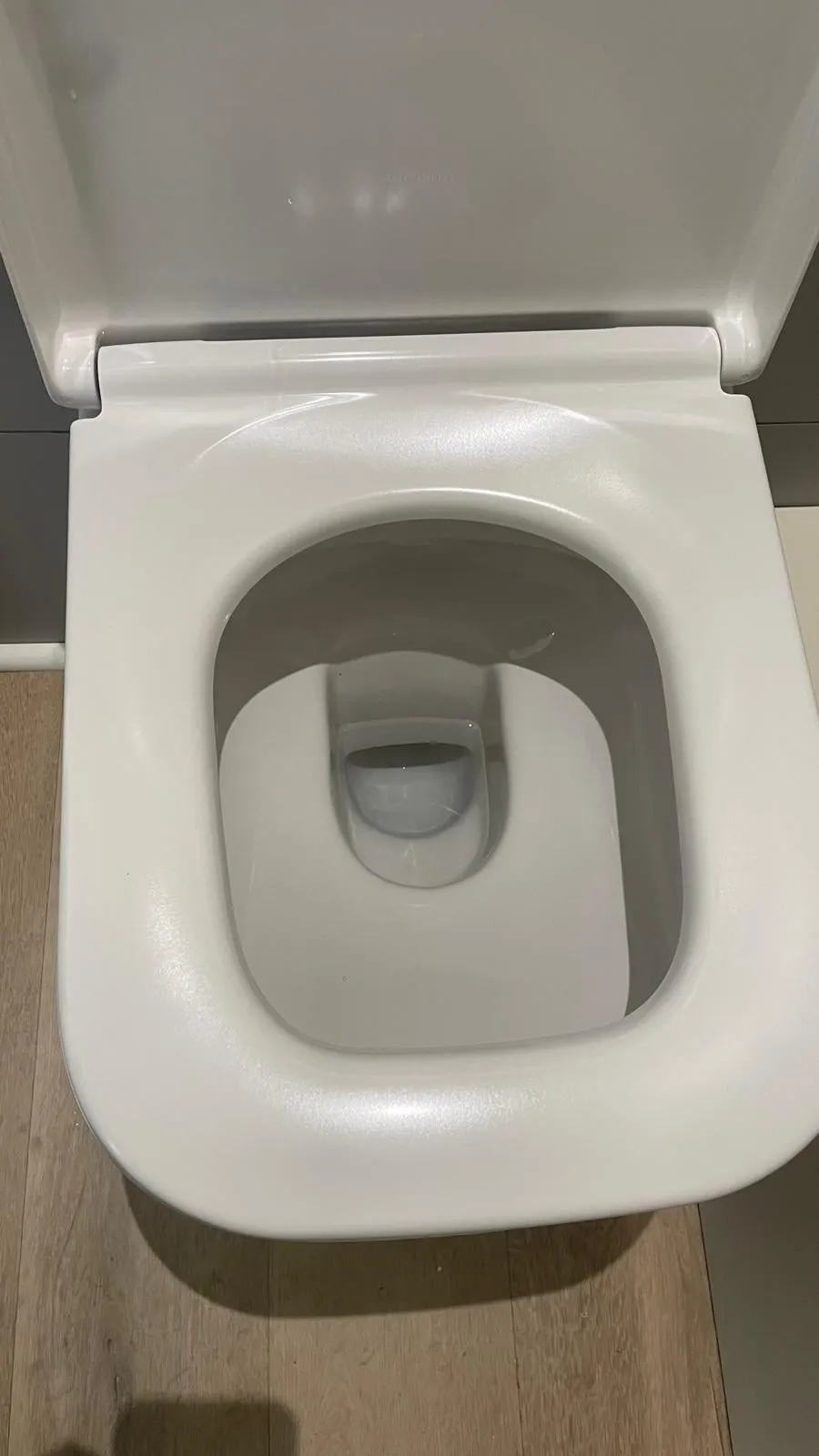 Cuvette de WC suspendu détartrée et blanchie